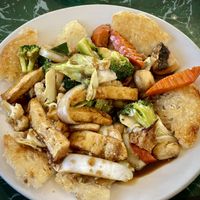Pan fried noodles   at Lotus Vegan Restaurant in Pinellas Park