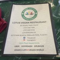   at Lotus Vegan Restaurant in Pinellas Park