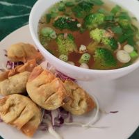 Wantan soup at Lotus Vegan Restaurant in Pinellas Park