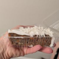 Carrot cake at Lotus Vegan Restaurant in Pinellas Park