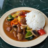 Orange Chickun at Lotus Vegan Restaurant in Pinellas Park