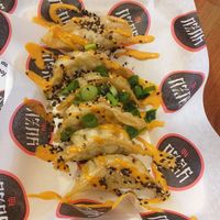 Vegetable (and soya) gyozas at Yuzu Street Food in Pocklington