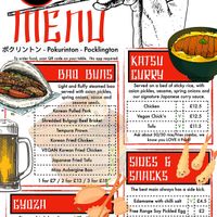 Menu showing the various options at Yuzu Street Food in Pocklington
