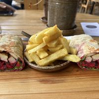 Veggie tofu wrap  at Indabo Cafe in Kigali