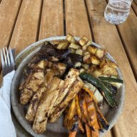 Grilled veggies with tofu  at Indabo Cafe in Kigali