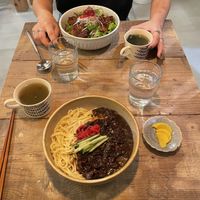 Korean Noodels and BBQ Bowl  at TU CASA -Zero waste & Plant based- in Kyoto
