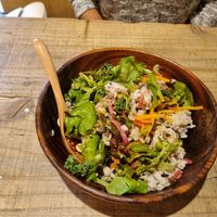 The photo was taken after mixing and eating a little bit :) at TU CASA -Zero waste & Plant based- in Kyoto