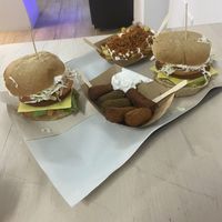 Utopia burger, croquetas, papas locas and quimera burger. at Burger Mel - La Marina in Tenerife