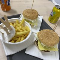 Menu for two with burgers and fries  at Burger Mel - La Marina in Tenerife