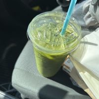 Beautiful matcha  at Muddy Waters Cafe in New London