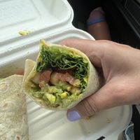 chickpea salad wrap (no onion)  at Muddy Waters Cafe in New London