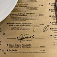 Menu  at Restaurante da Associacao Agricola de São Miguel in Ribeira Grande