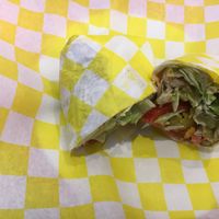 Crispy chik'n wrap at Vegan Grill - Upper East Side in New York City