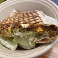 crunchwrap with impossible   at Vegan Grill - Upper East Side in New York City