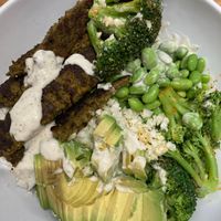 This was after I'd started to mix it and had taken a couple bites. 😅 at Vegan Grill - Upper East Side in New York City