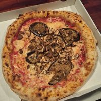 Gestern endlich mal wieder eine Pizza von Bianco Rosso gegessen. Die Magherita Vegan mit Pilzen und Aubergine , war sehr le cker 💚. at BiancoRosso in Speyer