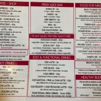 English menu at Devotions Café in Paris