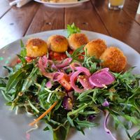 Vegan arancini at The Point in Kaka Point