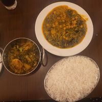 Sag Aloo, Chana Palak and Plain Rice #Veganuary at Spice Island Menai Bridge in Menai Bridge