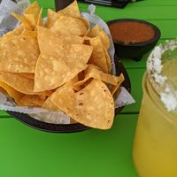 Free bottomless chips and roja salsa! at Barrio Tacos in Salem
