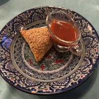 Pumpkin samsa  at Cafe 1991 in Tashkent