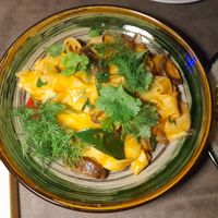 Tom yum pasta at Cafe 1991 in Tashkent