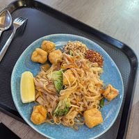 Vegan pad thai with tofu at Mango Thai Cafe in Sheffield