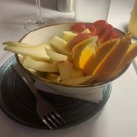 postre bol de fruta fresca #Veganuary at El Refugio in Guadix