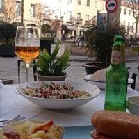 Hamburguesa vegana at El Refugio in Guadix