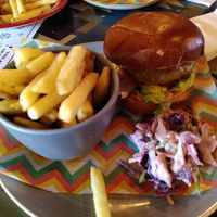 Burger and chips (March 2024) at Lounges - Morro Lounge in Richmond