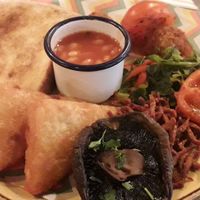 Vegan breakfast. The toast was soggy but everything else was spot on. at Lounges - Morro Lounge in Richmond