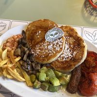 vegan american breakfastt  at La Desayunería  in Malaga