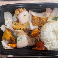 Rest of the lomo saltado, made with seitan  at Asianica Street Food - temporarily closed in Lima