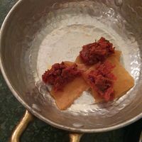 Welcome entrée at Caciara in Milan