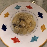 vegan pecorino pasta w/ seitan   at Caciara in Milan