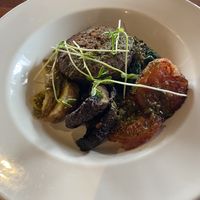 Vegan breakfast: Black bean hash, potatoes, tomatoes, spinach and mushrooms   at Eat Cafe & Bar in Fairlie