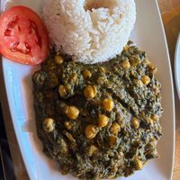 Channa palak at Paulinos Indian Cuisine in Huaraz