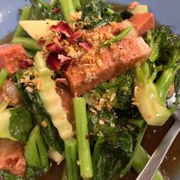 Plant based pork belly at Oops Modern Thai Restaurant in Sydney