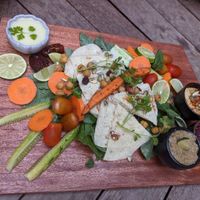 appetizer platter at The Fringe in Battambang