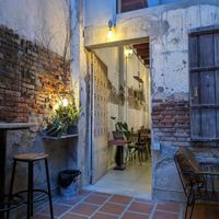 rear patio at The Fringe in Battambang