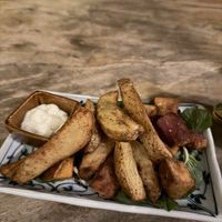 Potato wedges (mix of regular and sweet potato’s)  at The Fringe in Battambang