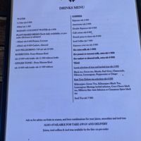 Menu  at Passion & Thyme in Zanzibar