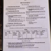 Menu  at Passion & Thyme in Zanzibar