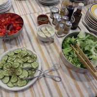 Salad (part of €11.45 buffet, which includes drink and coffee) at Cinco Cozinha Portuguesa e Vegetariana in Lisbon