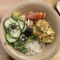 Today’s vegan special: tofu casserole   at Cinco Cozinha Portuguesa e Vegetariana in Lisbon