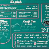 Menu 2 of 4, April 2023 at Panaderia Taita in Cuenca