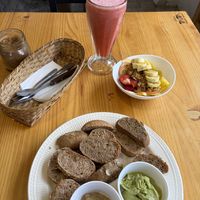 Vegan breakfastt  at Panaderia Taita in Cuenca