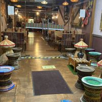 Restaurant view from entrance  at Jojo's Kitchen in North London