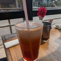 Vegan Thai iced tea at Pure Thai Cafe in Vancouver