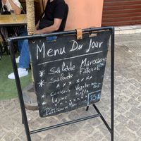 menú  at Cafe Babouche in Marrakech